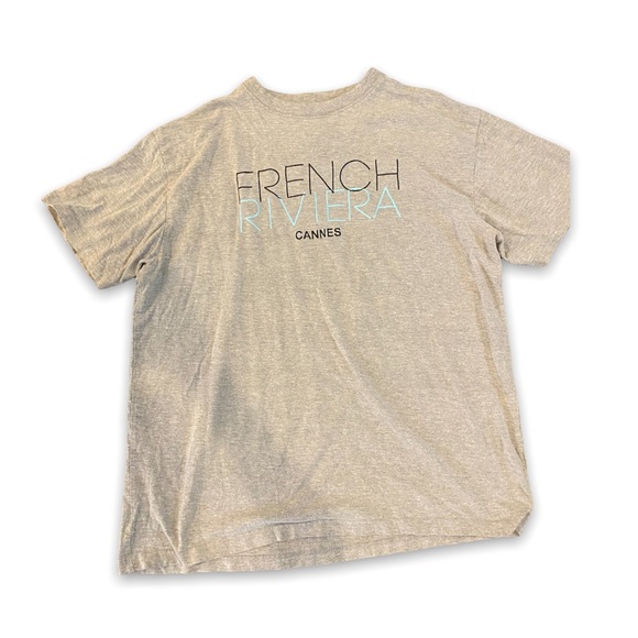 French Riveria tshirt short sleeve grey comfy - Picture 2 of 2
